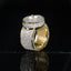 Iced Diamond Zircon Real Gold-Plated Ring
