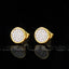 Gold-Plated Micro-inlay CZ Round Stud Earring