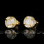 Iced Yellow Gold-Plated CZ Hiphop Earrings (8mm)
