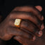 Iced Gold-Plated CZ Geometry Hip Hop Ring