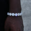 Clustered Tennis Bracelet in White Gold