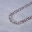 13mm 18K WhiteGold-Plated Colorful Iced Cuban Chain