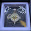 Iced Two-tone 45mm Gold-Plated CZ Compass Pendant $ Cuban Link Chain
