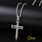 18K Gold-Plated AAA CZ Cross Pendant