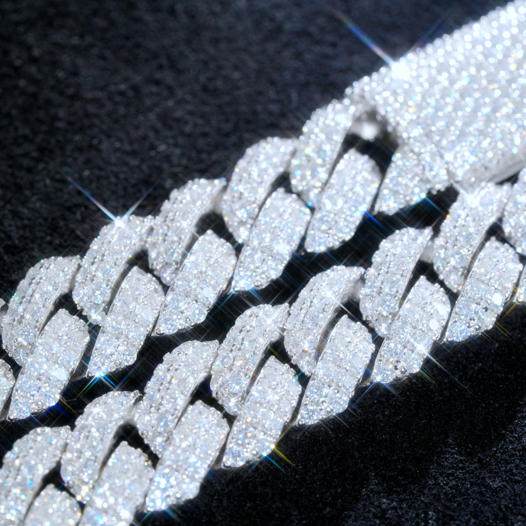 VVS Moissanite 10MM Cuban Link Chain
