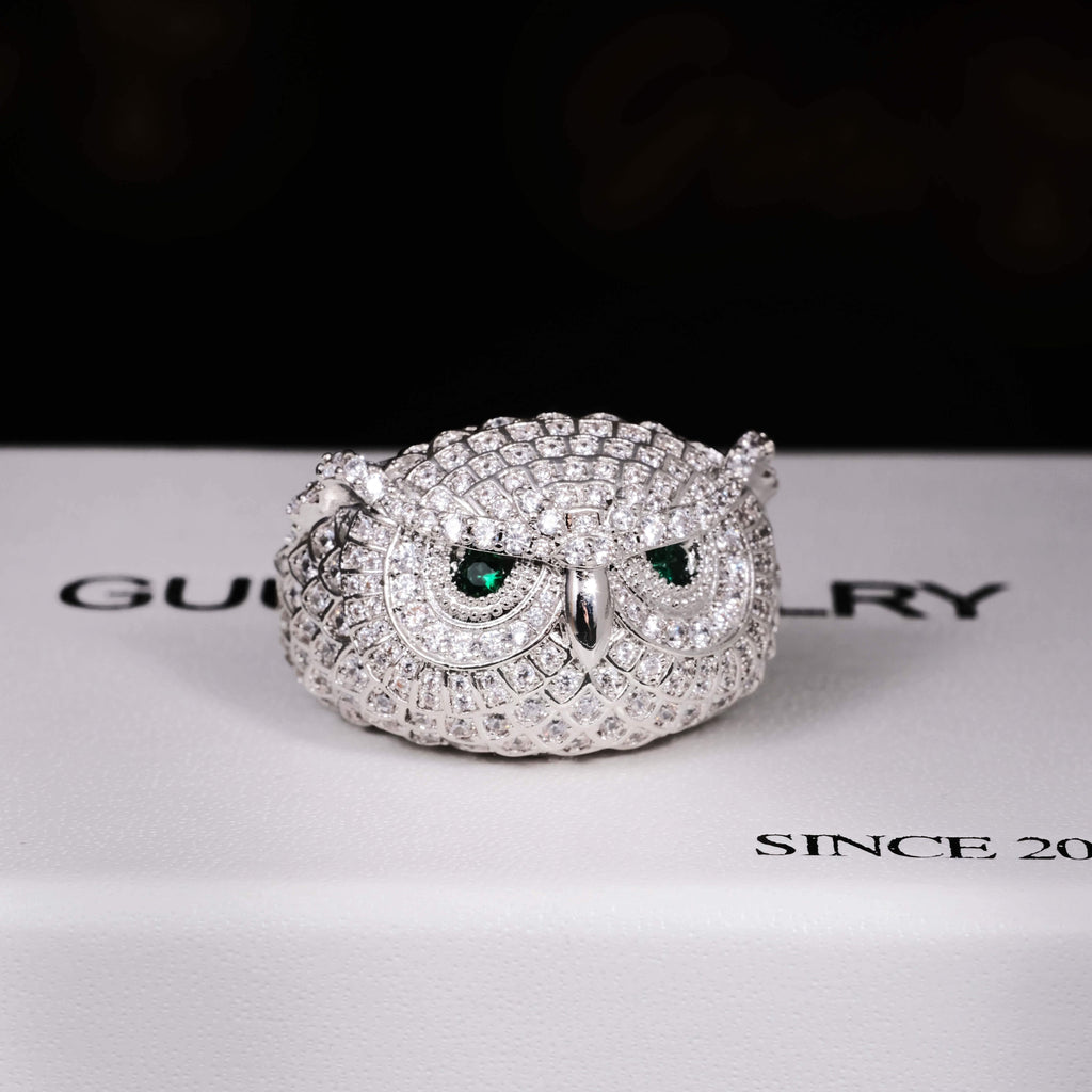 Iced Owl Ring