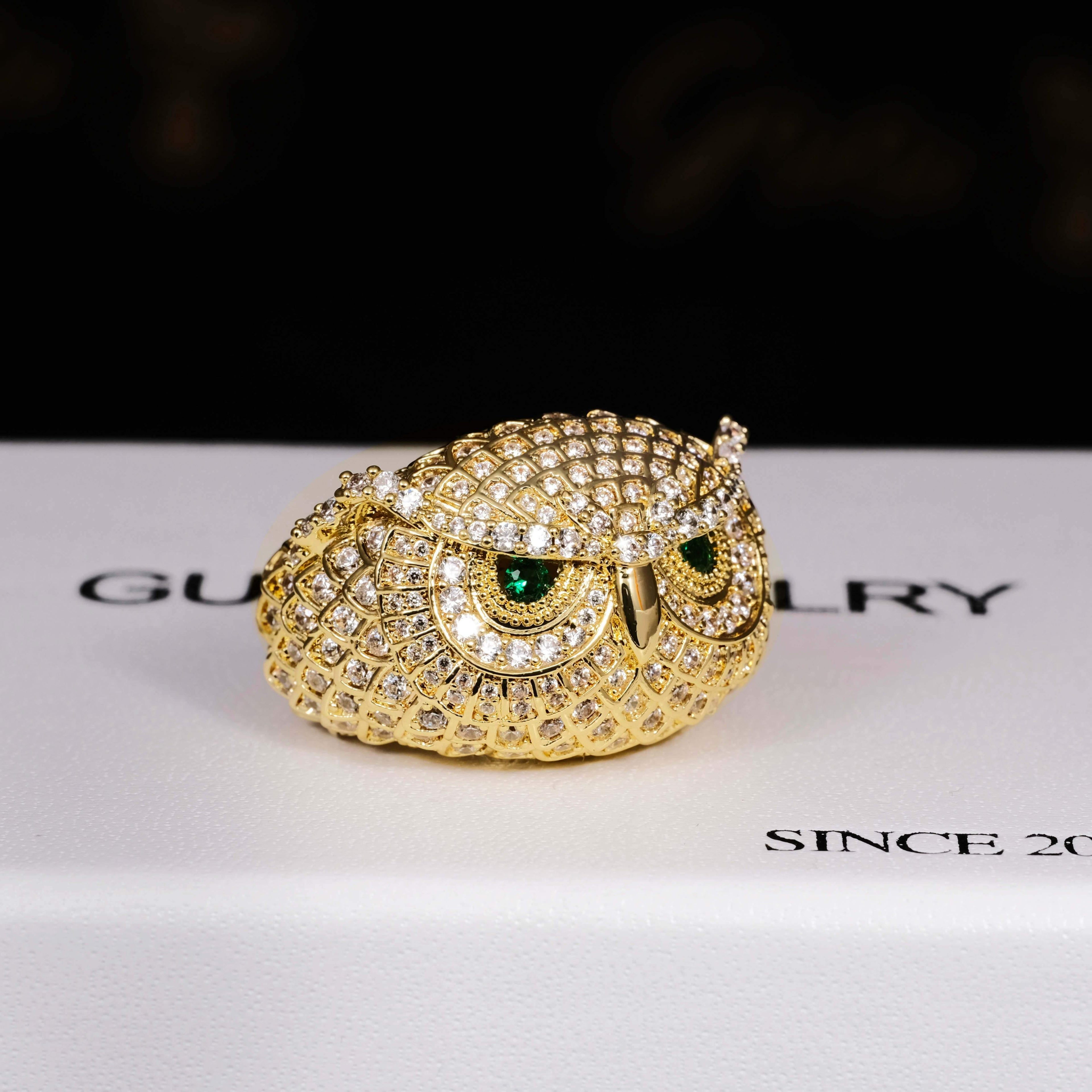 Iced Owl Ring