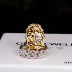 8mm CZ Ring In 18k Gold-Plated