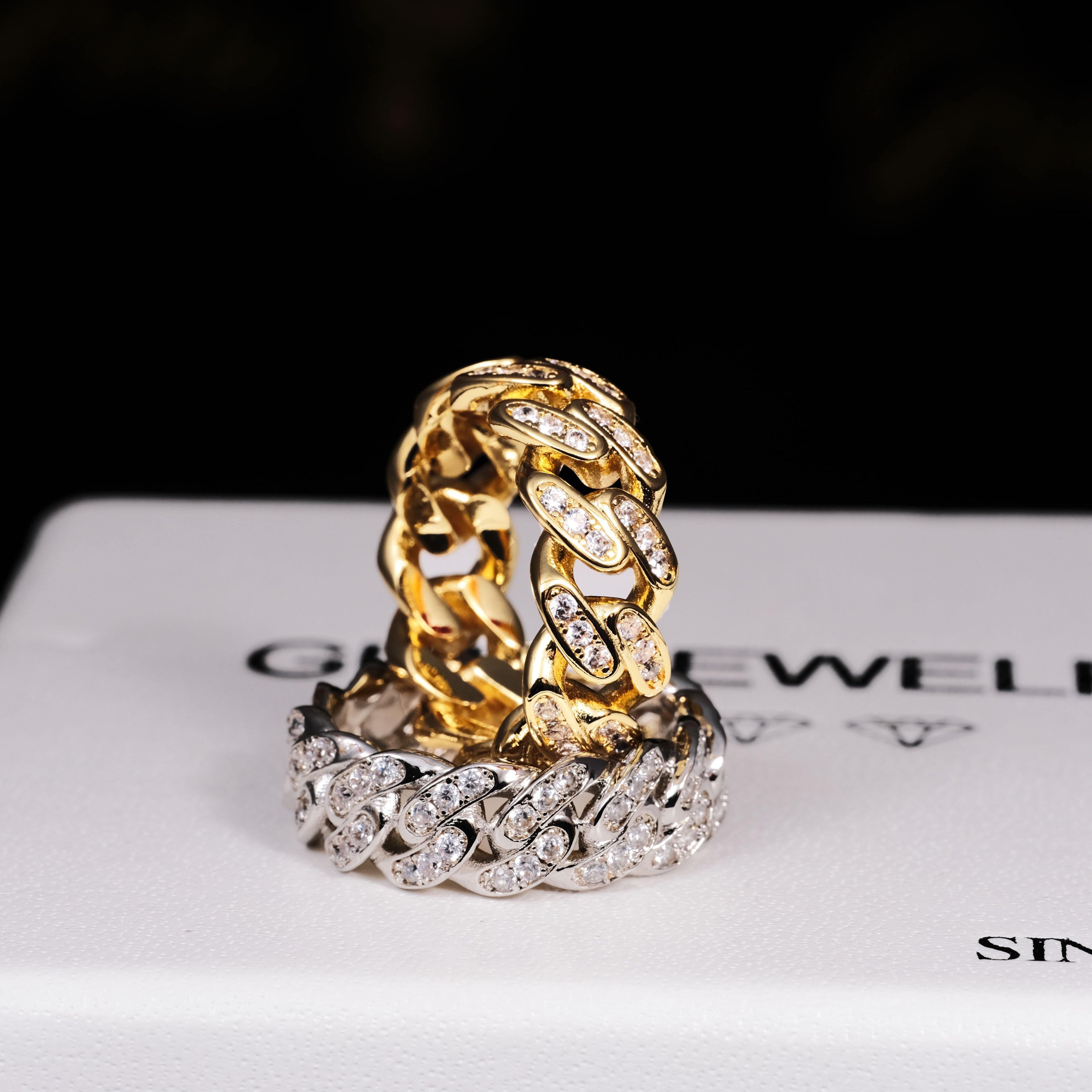 8mm CZ Ring In 18k Gold-Plated