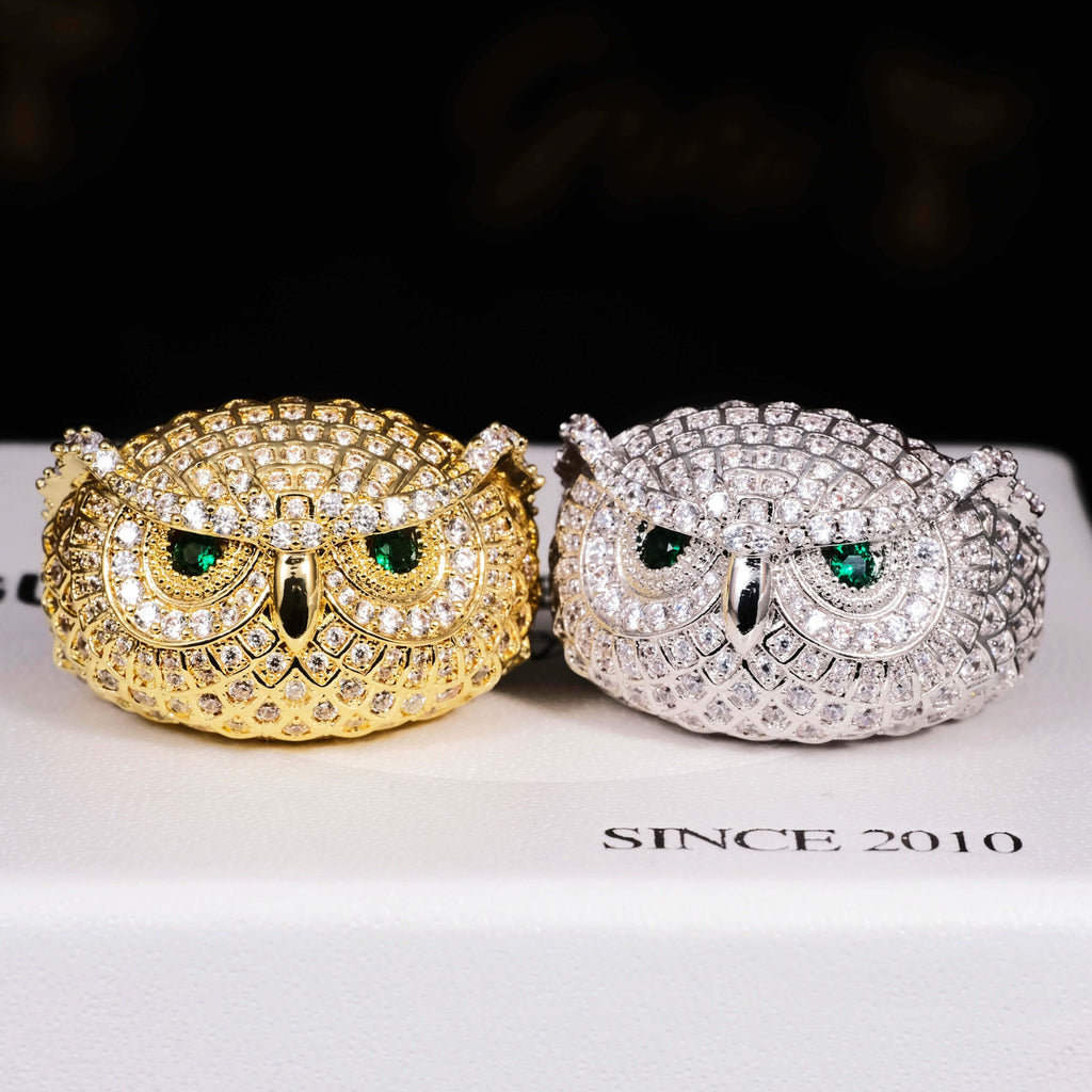 Iced Owl Ring