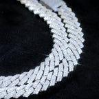 VVS Moissanite 12MM Prong Cuban Link Chain
