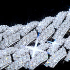 925S & VVS Moissanite 12MM Prong Cuban Link Chain