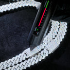 VVS Moissanite 12MM Prong Cuban Link Chain
