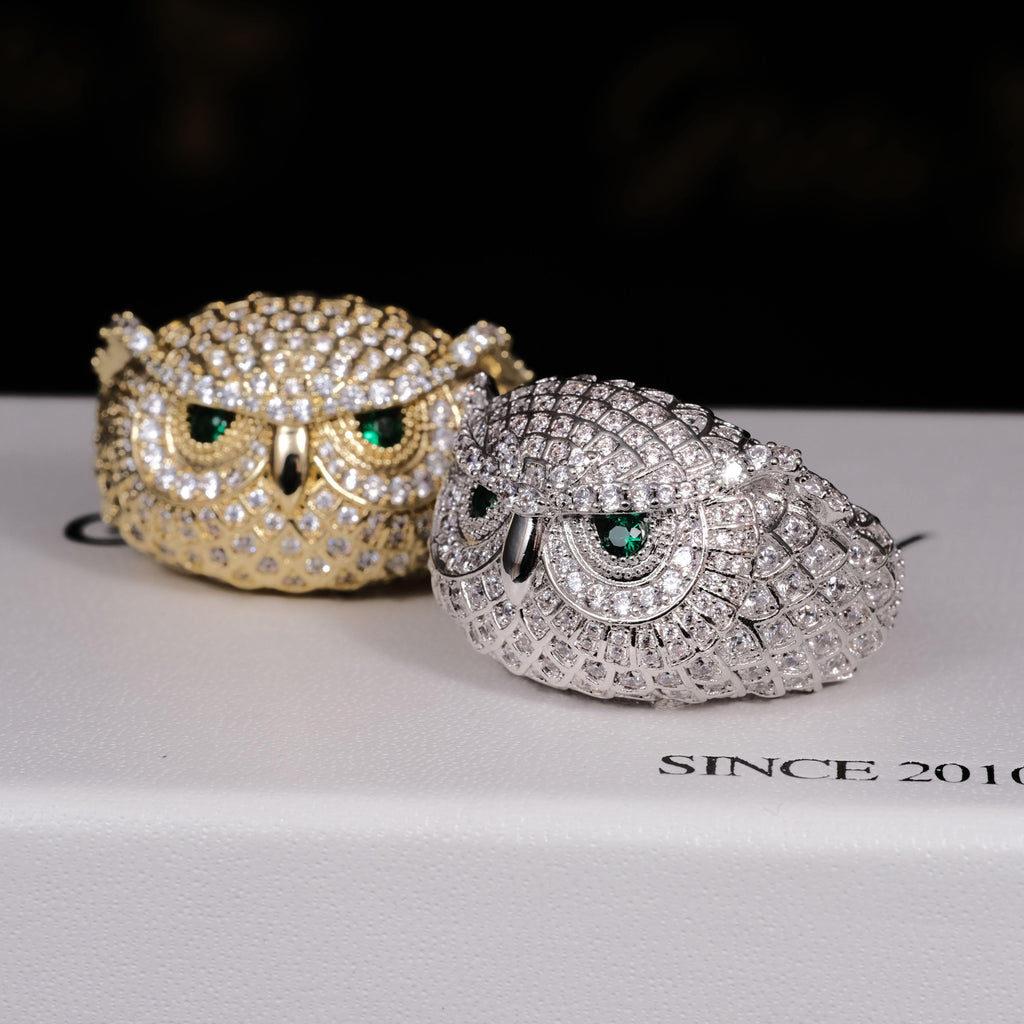 Iced Owl Ring
