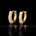 Official Limited 18K Gold-Plated AAA CZ Hinge Earring
