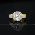 Iced CZ Diamond Gold Ring