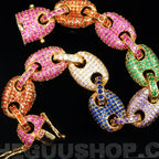Iced 12mm  Explosion Color  CZ   Bracelet BlingBling