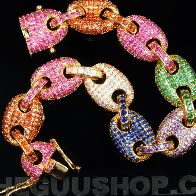Iced 12mm  Explosion Color  CZ   Bracelet BlingBling Main Image