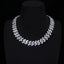 15mm 18K White/Gold-Plated BlingBling Baguette Iced Cuban Chain