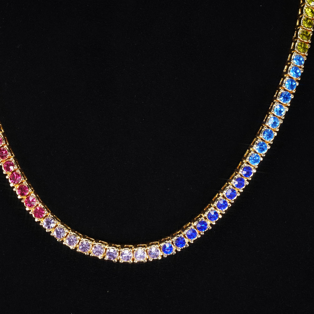 4mm Colorful Iced Dookie Rope Chain