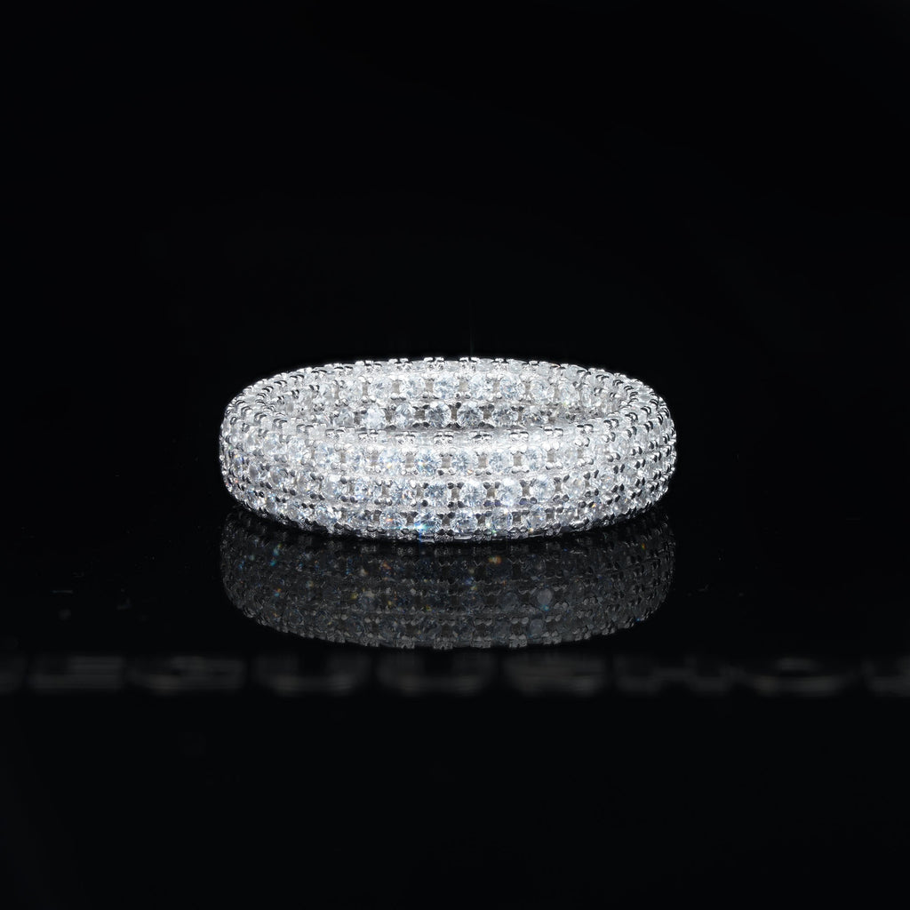 925 Sterling Silver&18K Gold-Plated Micro-inlay AAA CZ Ring