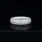 925 Sterling Silver&18K Gold-Plated Micro-inlay AAA CZ Ring