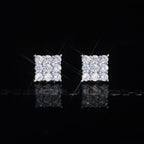 8mm BlingBling Iced  CZ  Square Hip Hop Stud Earring