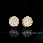 Cubic Zirconia #Cylindrical# Hip-hop Stud Earrings