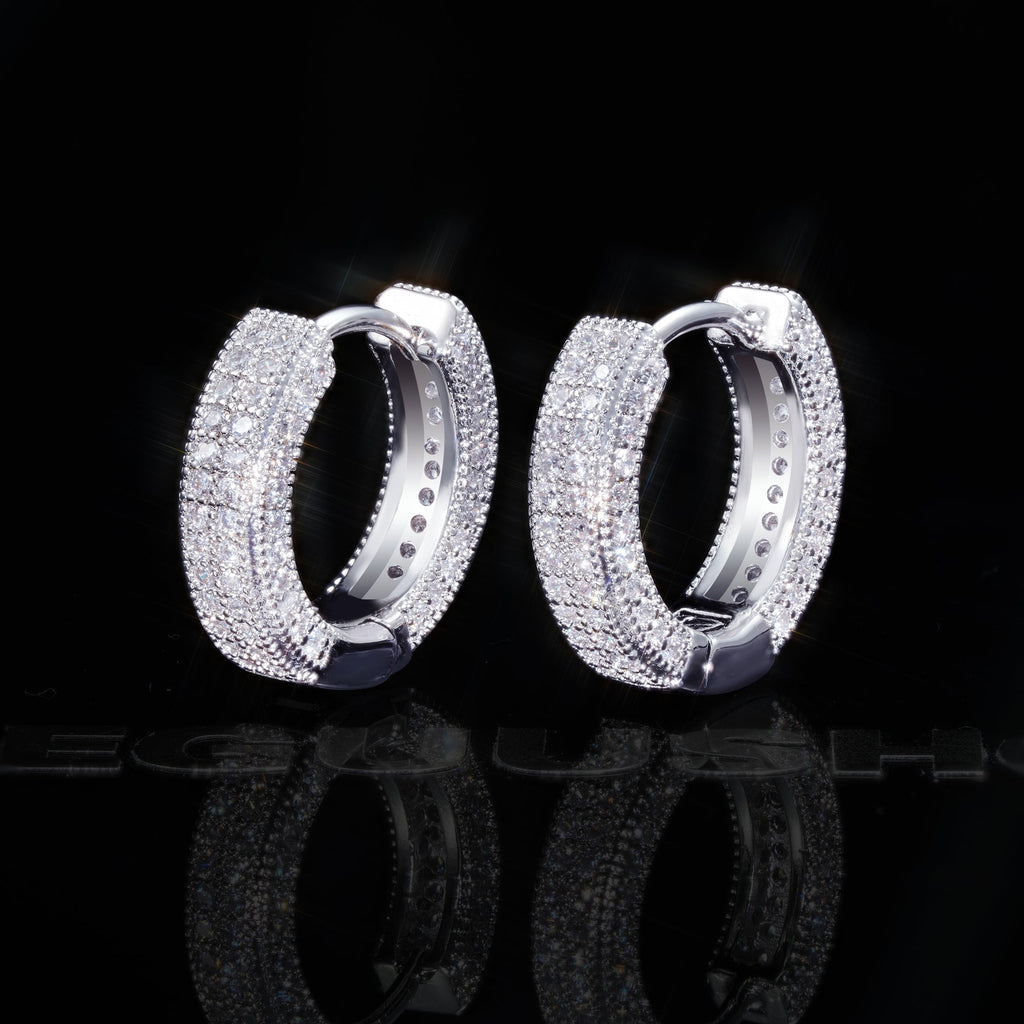 NEW ARRIVAL! 18K Gold-Plated Hip Hop AAA CZ  Earring