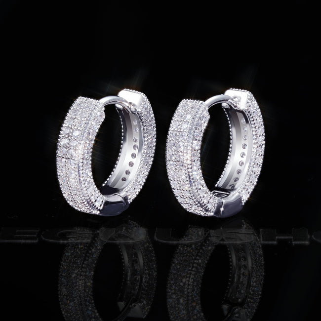 NEW ARRIVAL! 18K Gold-Plated Hip Hop AAA CZ  Earring Main Image