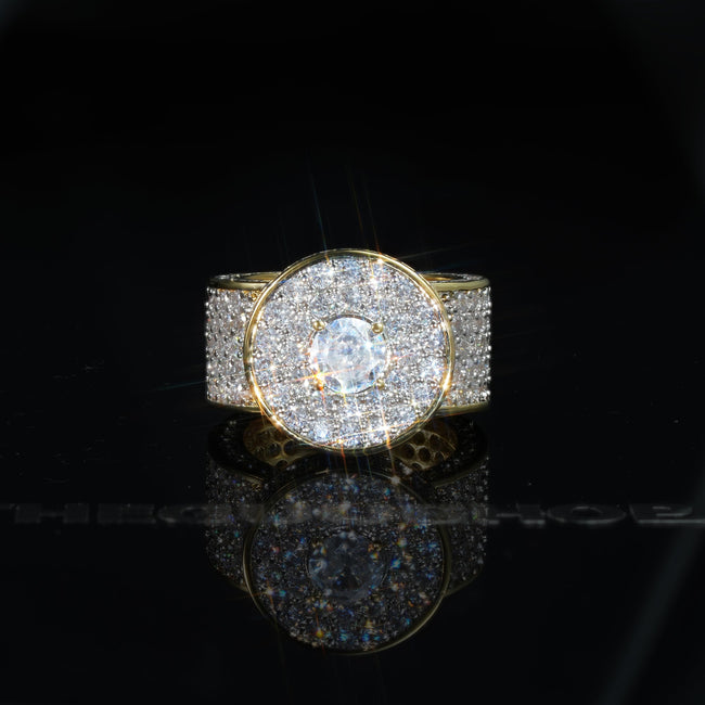 Iced Diamond  Zircon Real Gold-Plated Ring Main Image