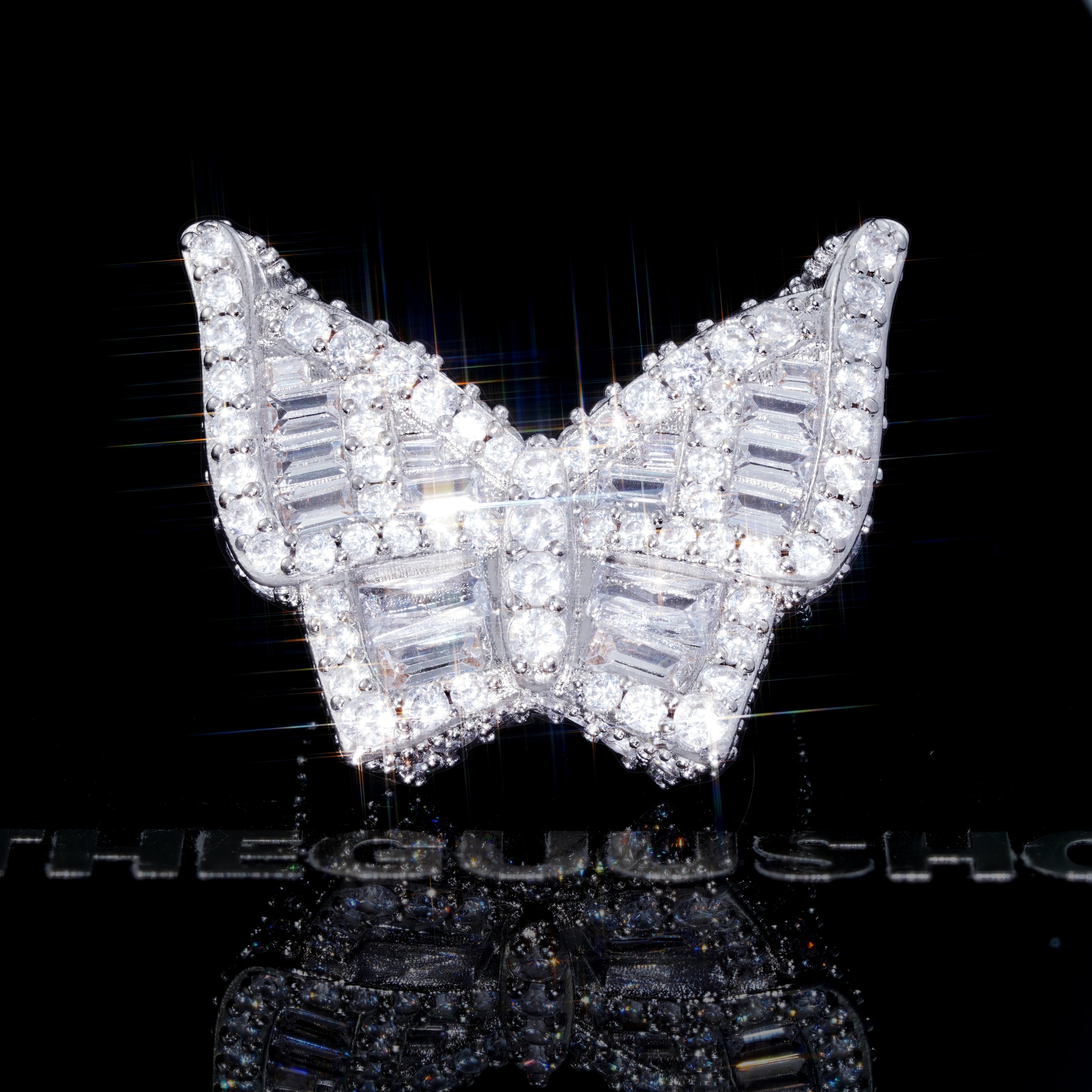 Gold-Plated Micro-inlay AAA CZ Butterfly Ring