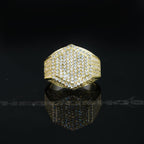 LIMITED STOCK! Micro-inlay CZ Hexagon Gold-Plated Ring