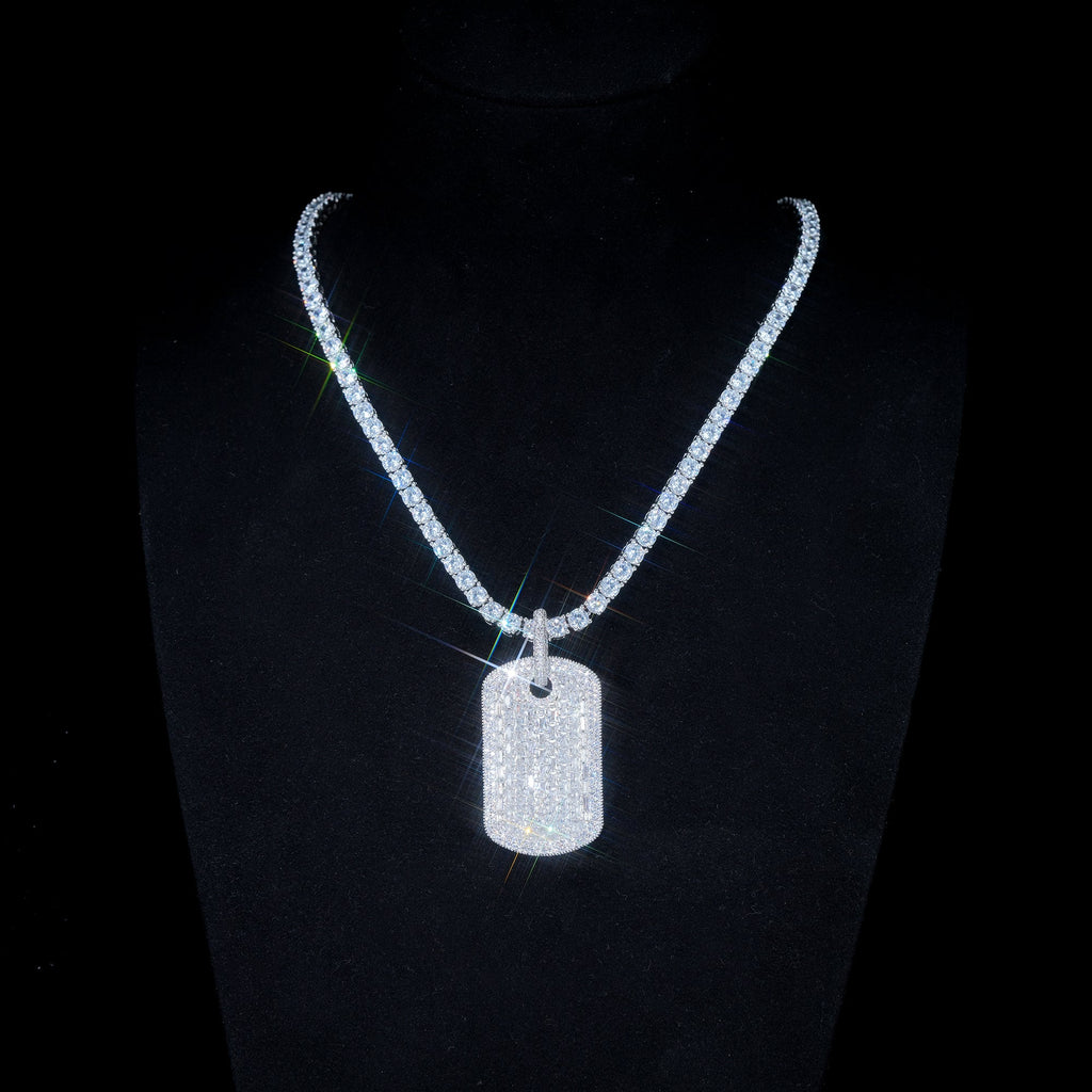 ICED DOG TAG PENDANT