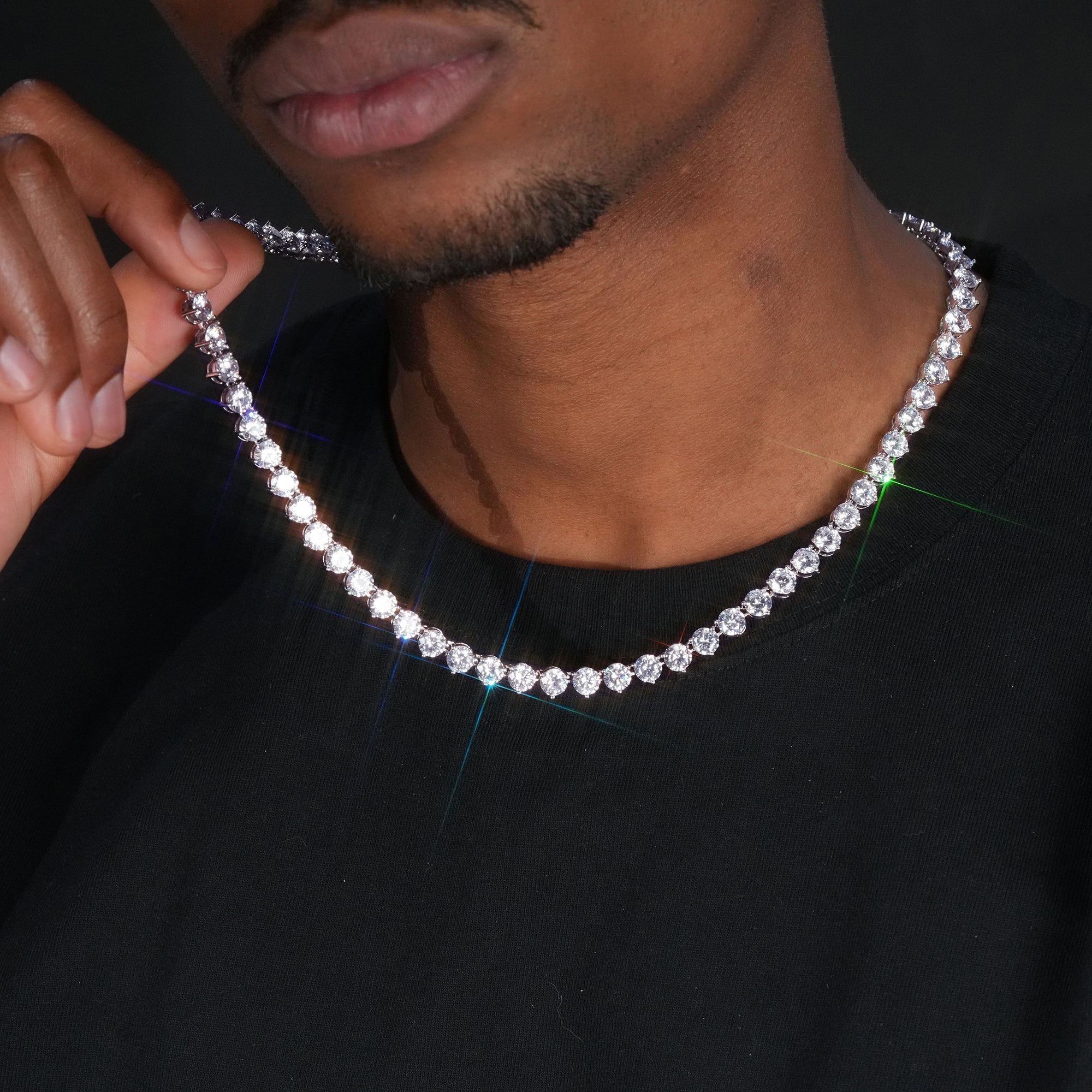 Alloy Micro-inlay Rhinestone Single Row Necklace