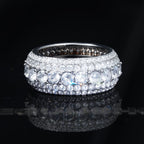 UPDATED 2019 Micro-inlay CZ  Five Rows Ring