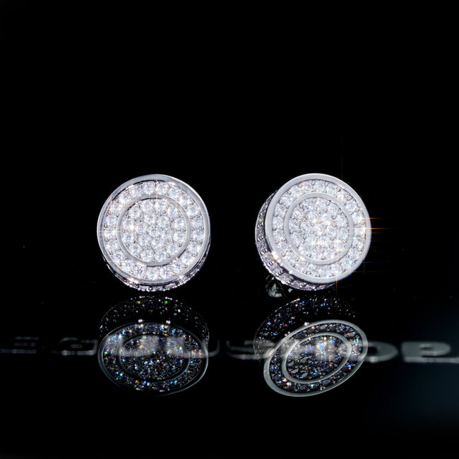 Cubic Zirconia #Cylindrical# Hip-hop Stud Earrings Main Image
