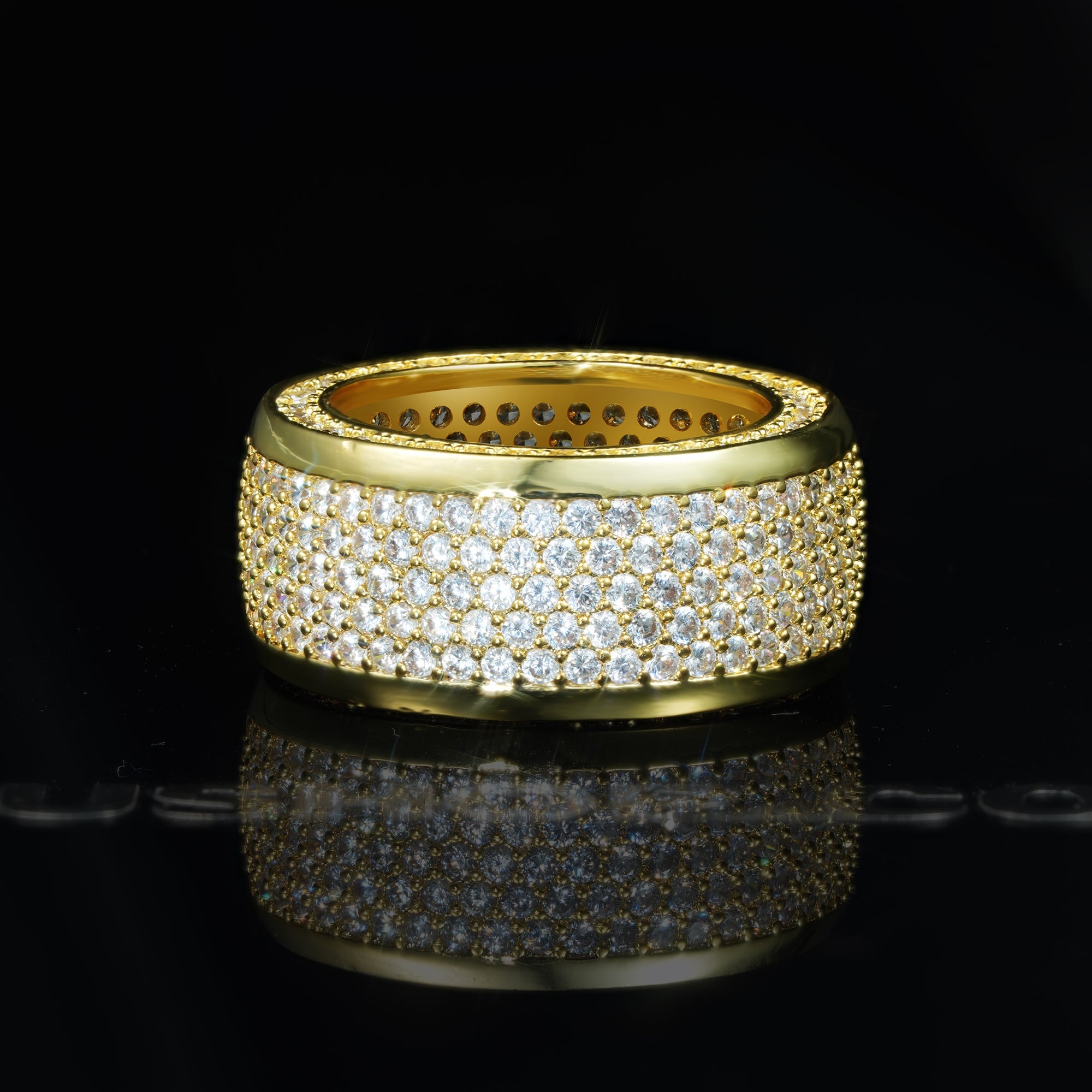 Micro-inlay BlingBling Hip Hop Ring