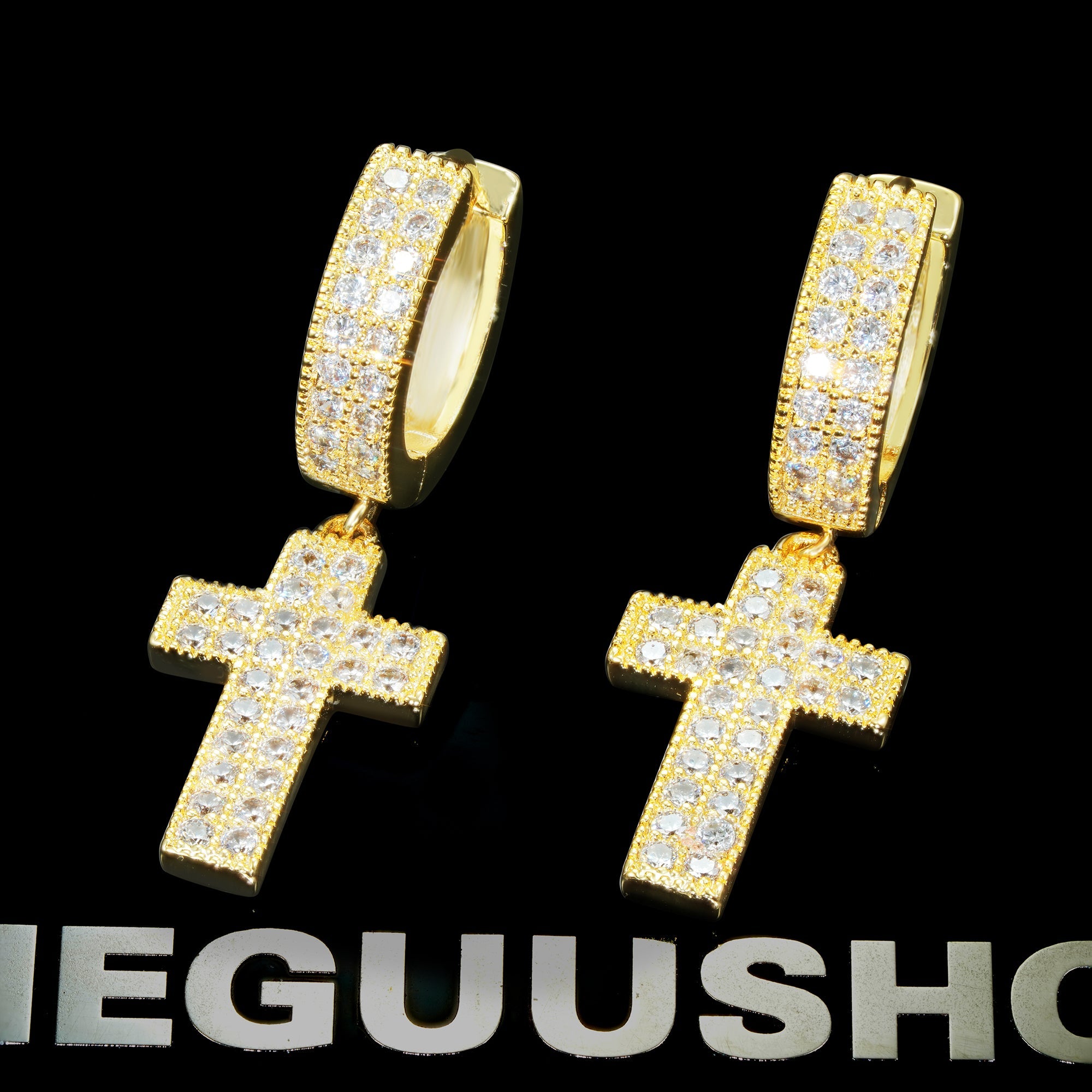 Official Limited 18K Gold-Plated Cross Earring