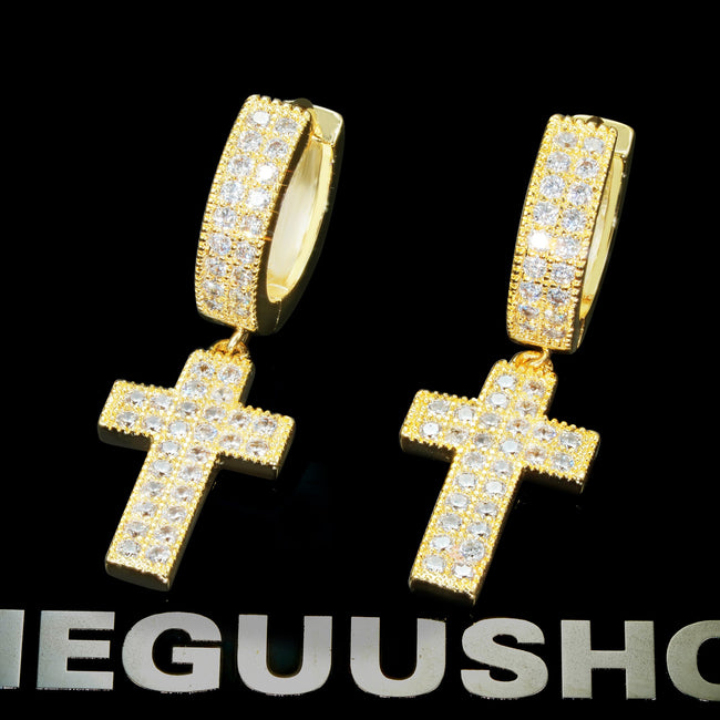 Official Limited 18K Gold-Plated Cross Earring Main Image