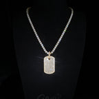 ICED DOG TAG PENDANT