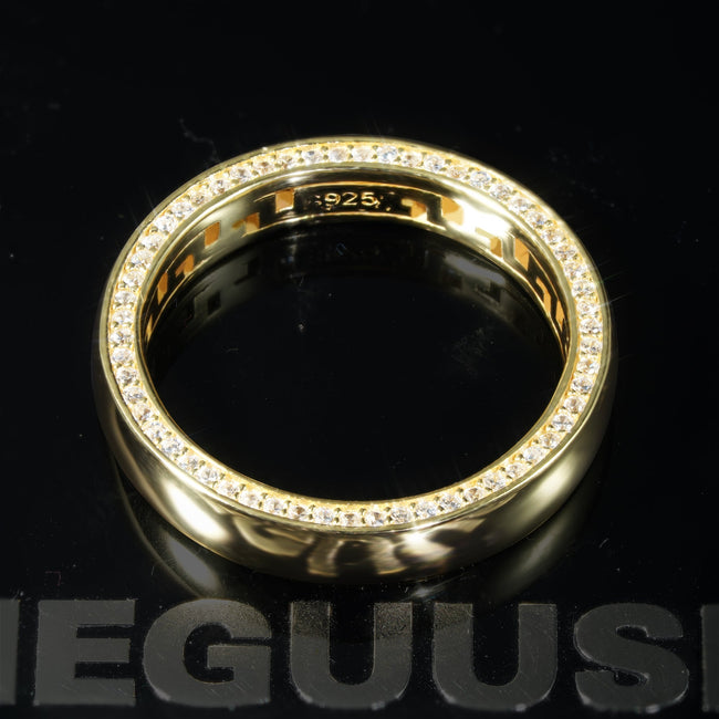 925 Sterling Silver Micro-inlay AAA CZ Glossy Ring Main Image
