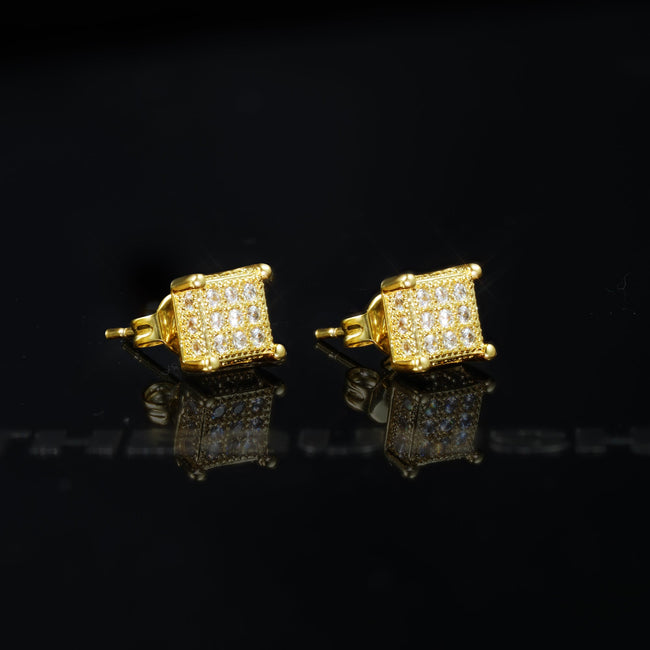 CZ Hip Hop Night Club Copper Stud Earring Main Image