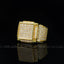 18k White & Yellow Gold-Plated CZ Hip Hop Ring