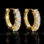 Official Limited 18K Gold-Plated AAA CZ Hinge Earring