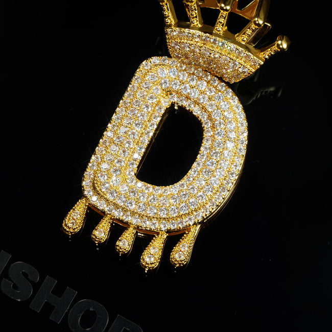 22mm  Iced Micro-inlay Zircon Crown Letter Hip Hop Pendant # Rapper Chain Main Image