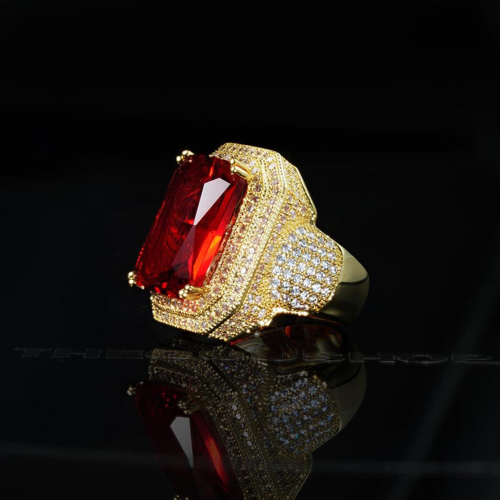 UPDATED 2019 18K Gold-Plated Micro-inlay Gem AAA CZ  Ring