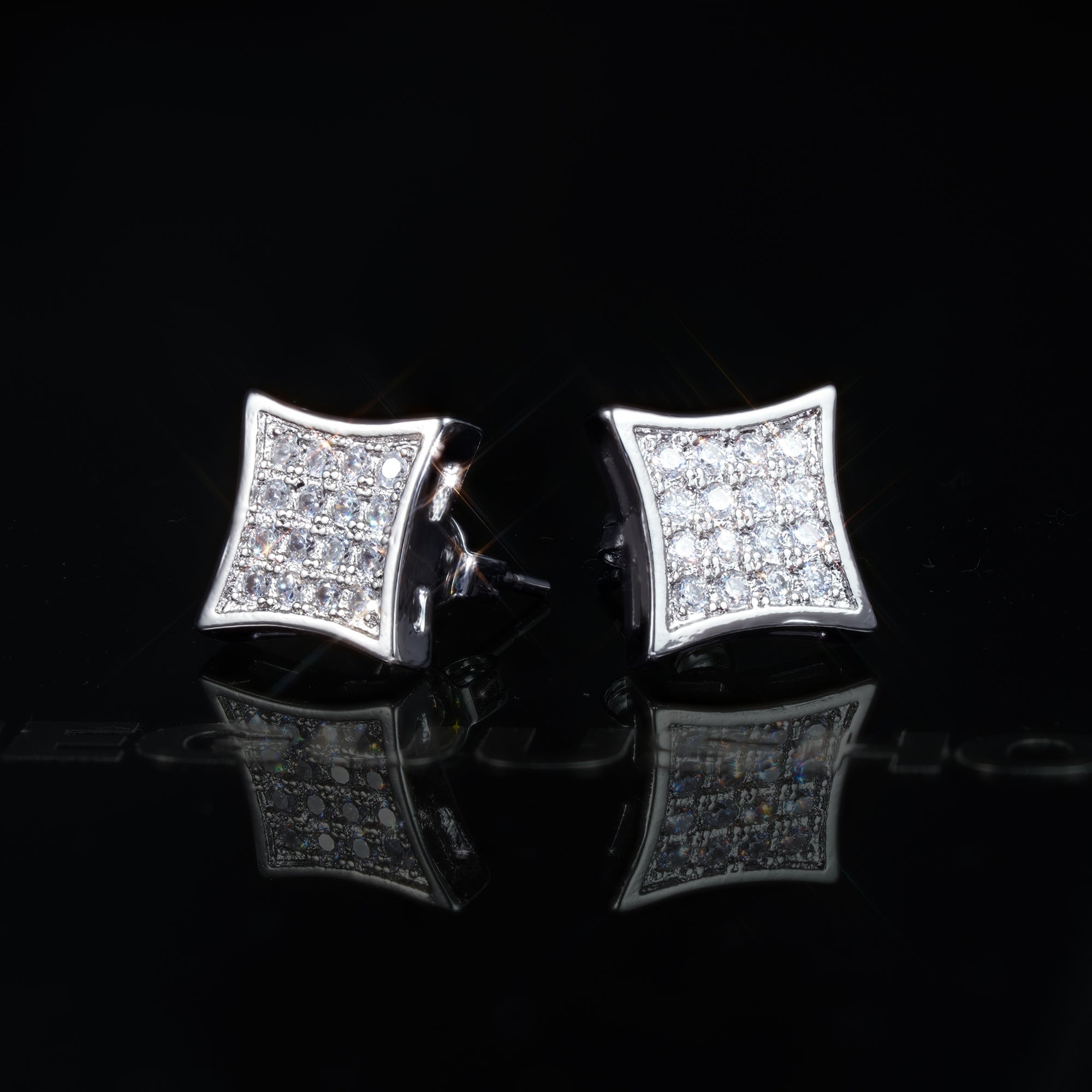 10MM Micro-inlay AAA CZ High Grade Stud Earring
