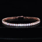 3mm 18K Yellow Gold-Plated AAA CZ Iced Tennis Bracelet