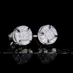 Iced  Yellow Gold-Plated CZ Hiphop Earrings (8mm)